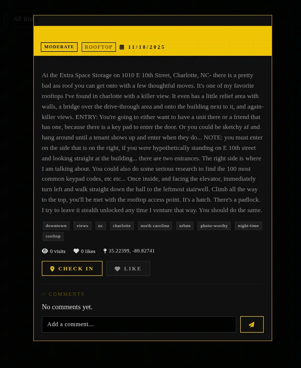 Screenshot of Urbindex