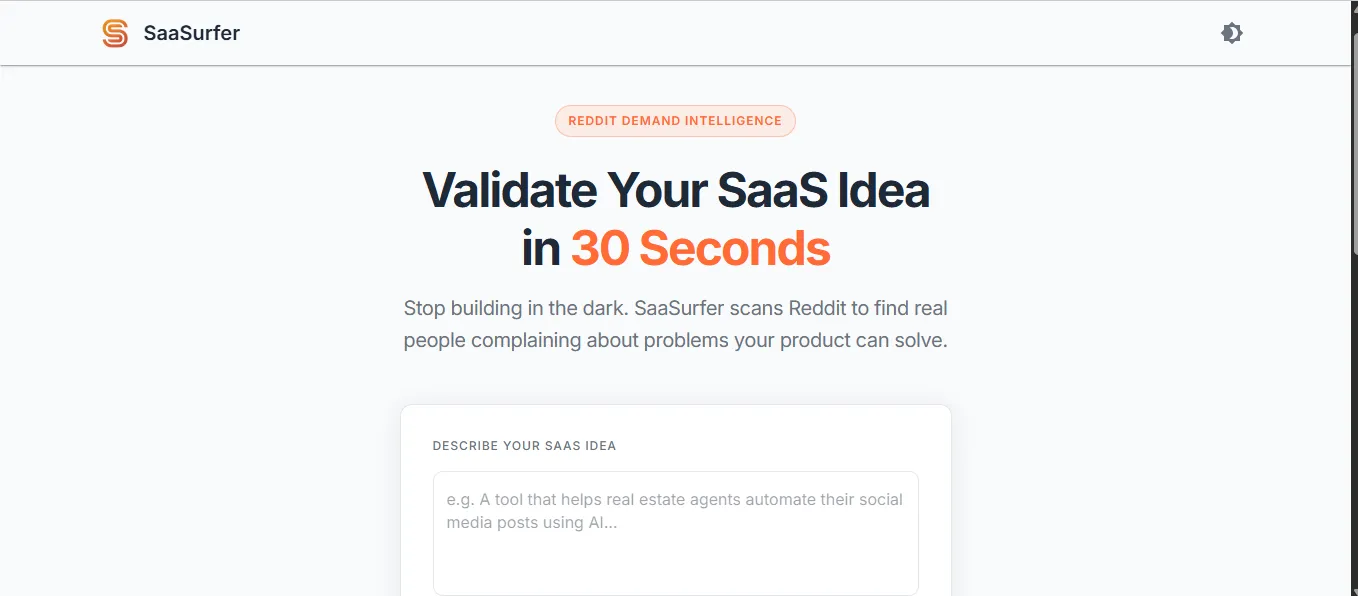 Screenshot of SaaSurfer