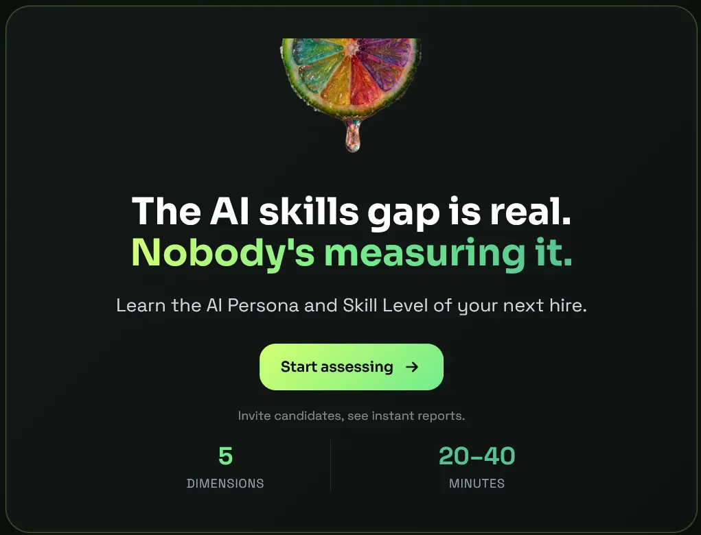 Screenshot of Free AI Skills Assessment | AISA