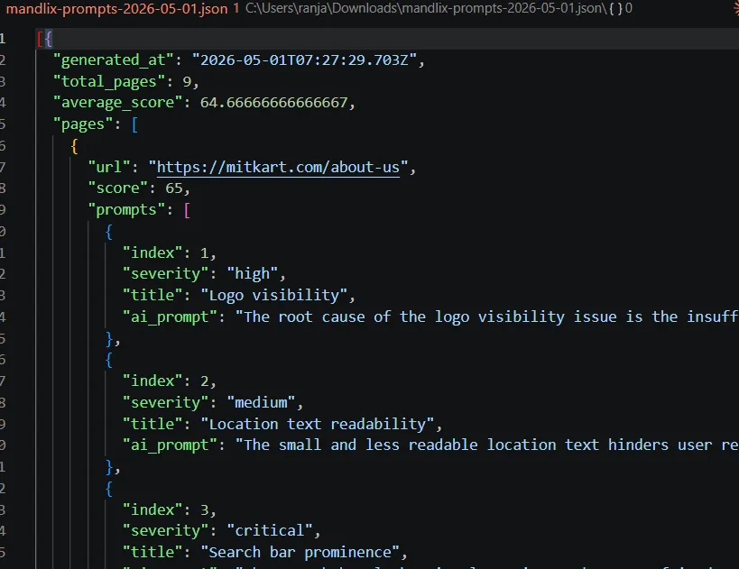 Screenshot of Mandlix