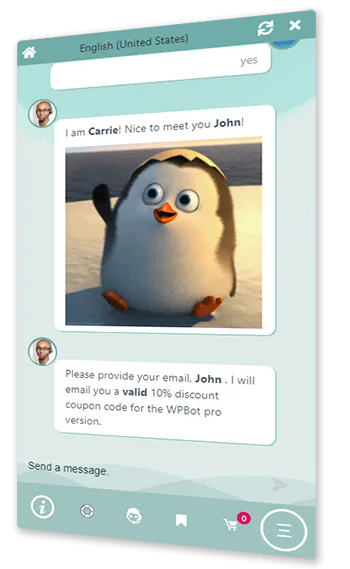 Screenshot of ChatBot for WordPress WPBot