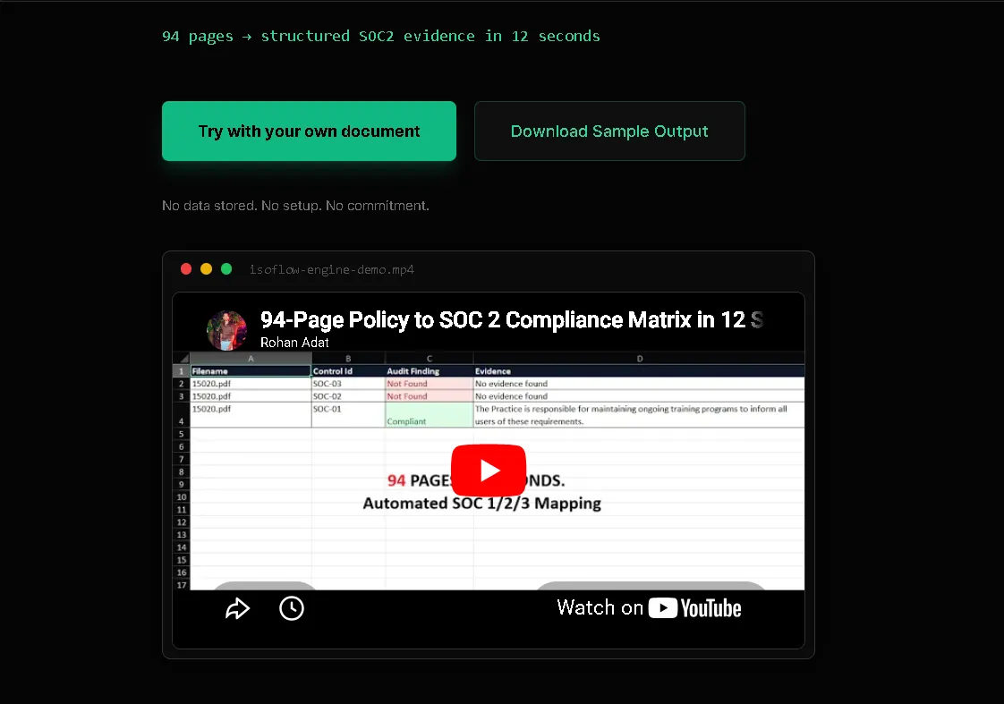 Screenshot of IsoFlow Systems