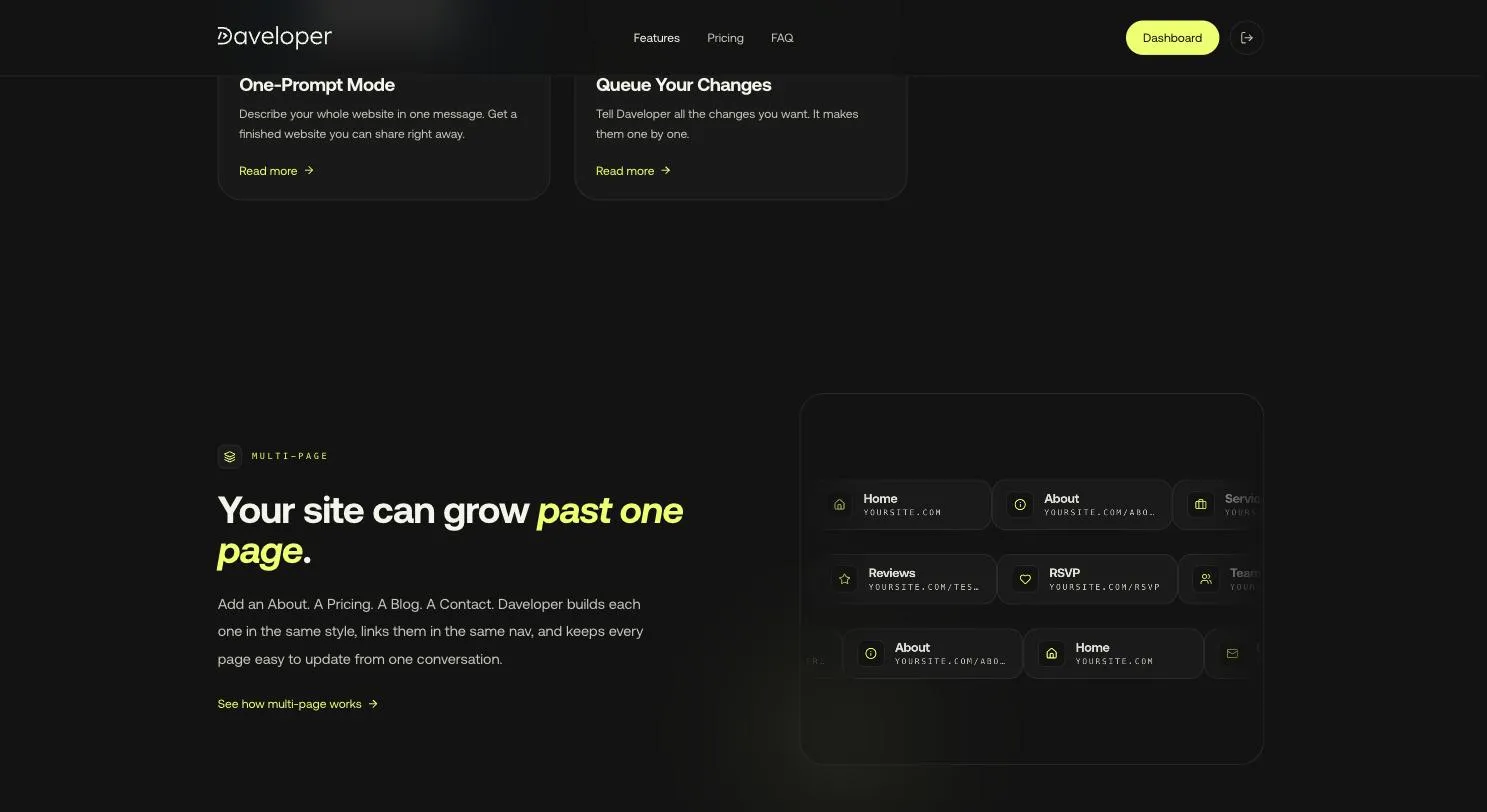 Screenshot of Daveloper.ai