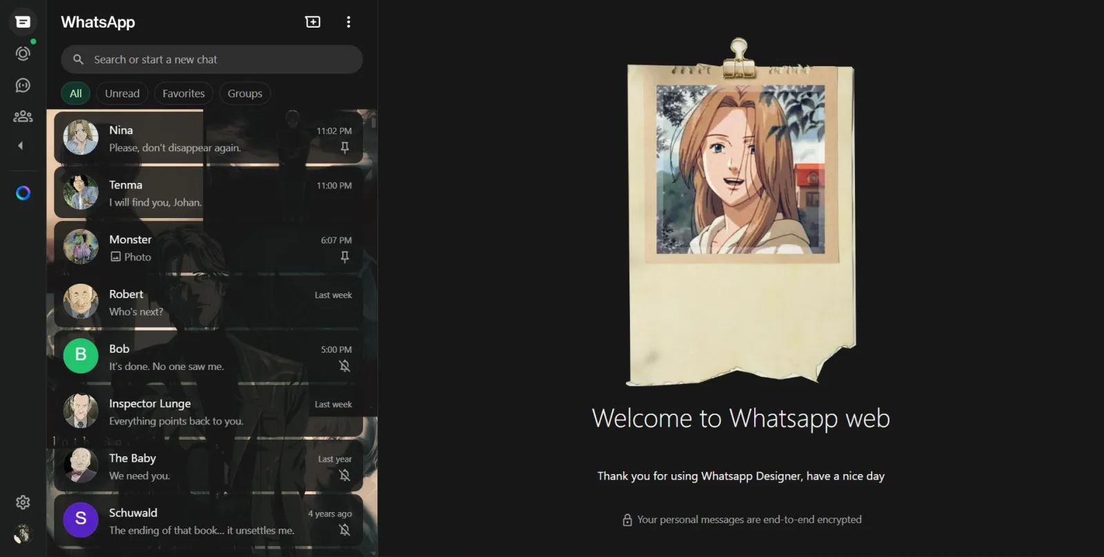 Screenshot of Whatsapp Web Designer