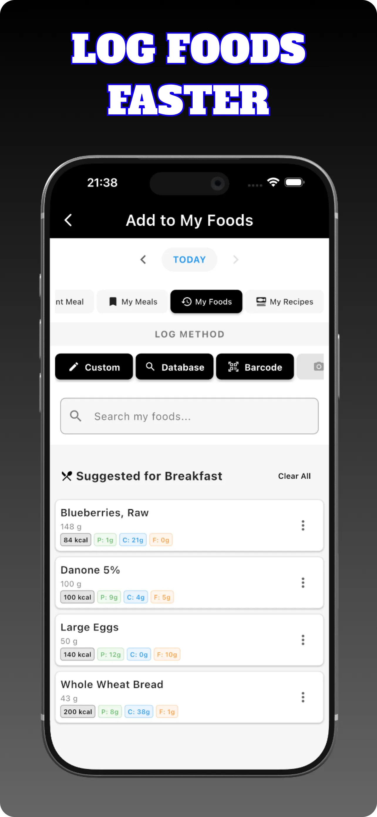 Screenshot of Salute: Nutrition & Fitness