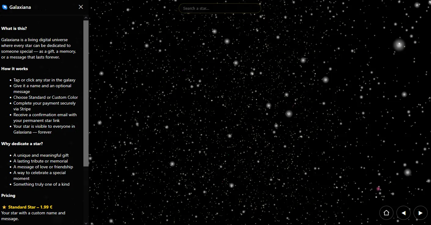 Screenshot of Galaxiana