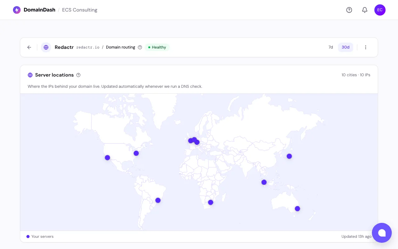 Screenshot of DomainDash