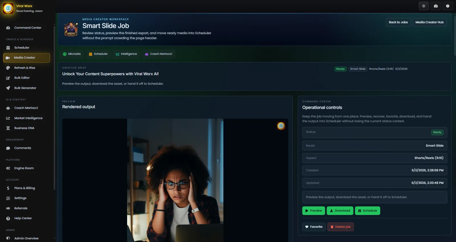 Screenshot of Viral Worx Studio