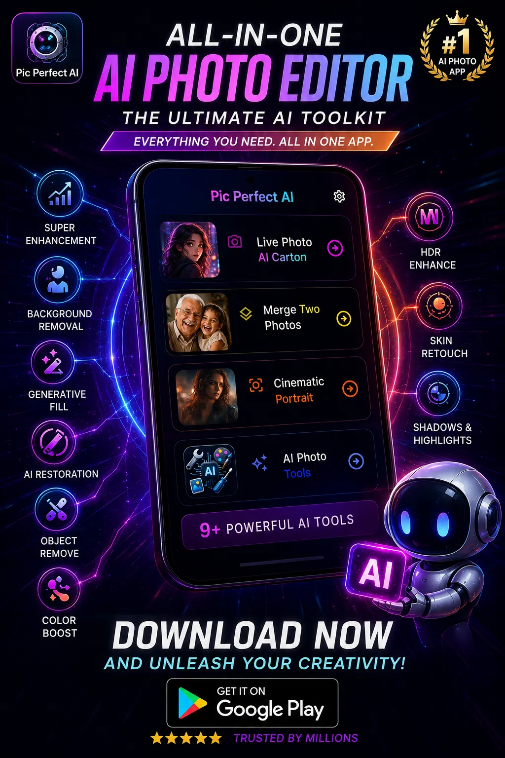 Screenshot of Pic Perfect: AI Photo & Video Editor