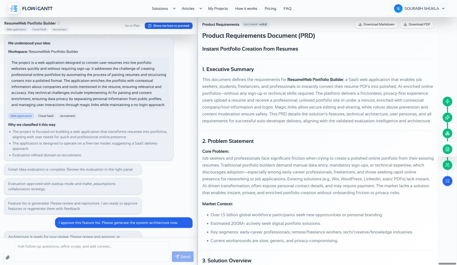 Screenshot of FLOWiGANTT