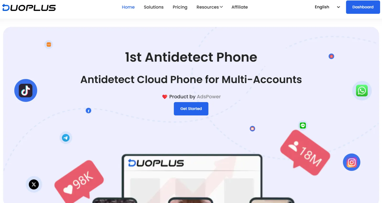 Screenshot of DuoPlus Cloud Phone