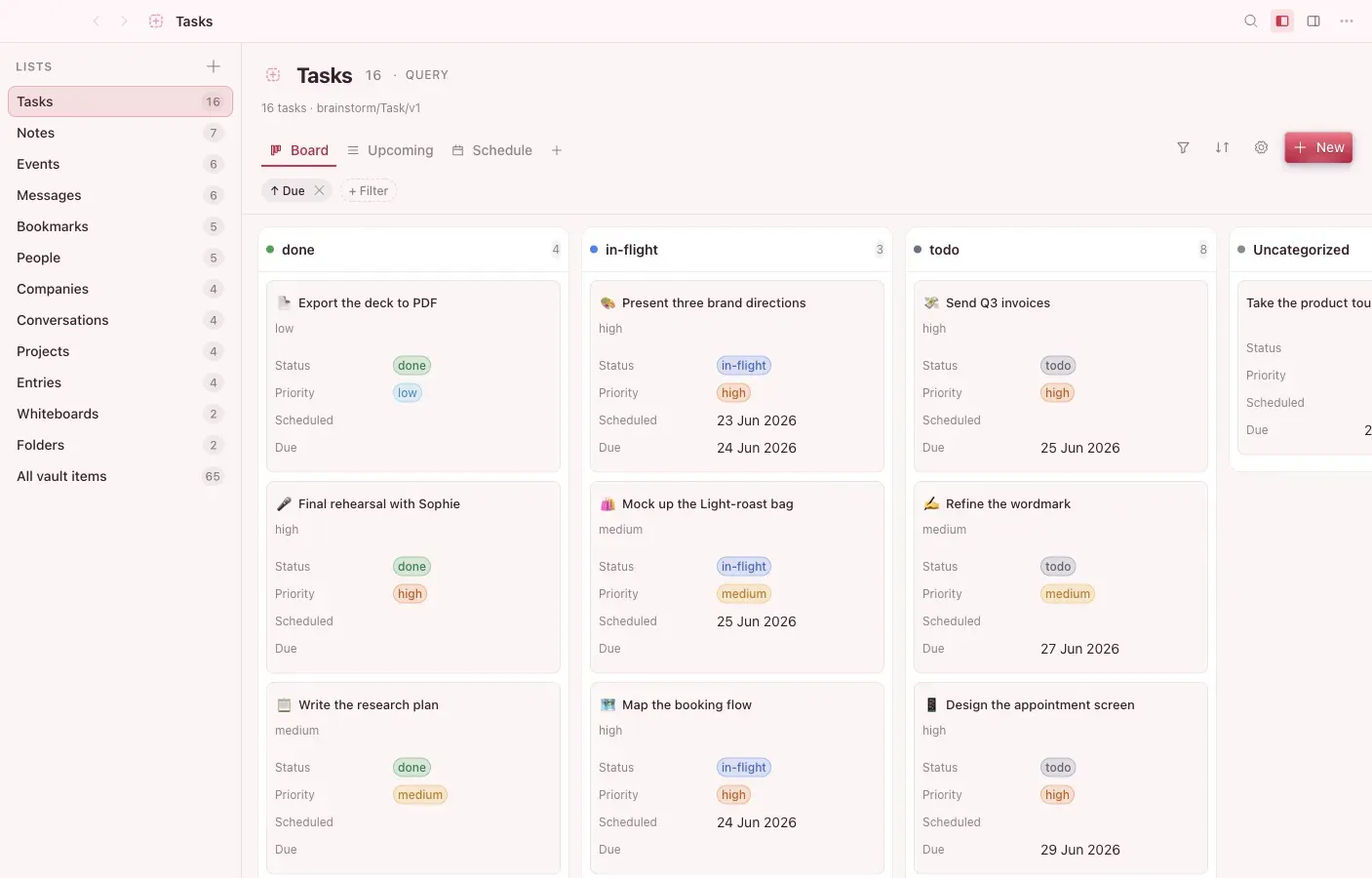 Screenshot of Brainstorm