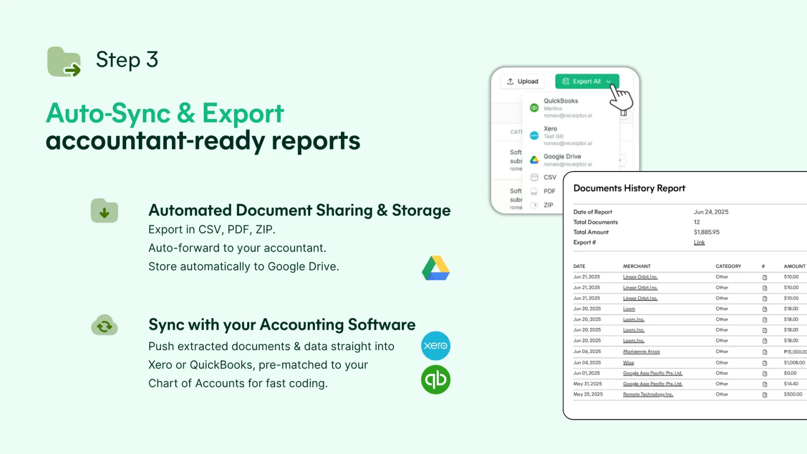 Screenshot of Receiptor AI