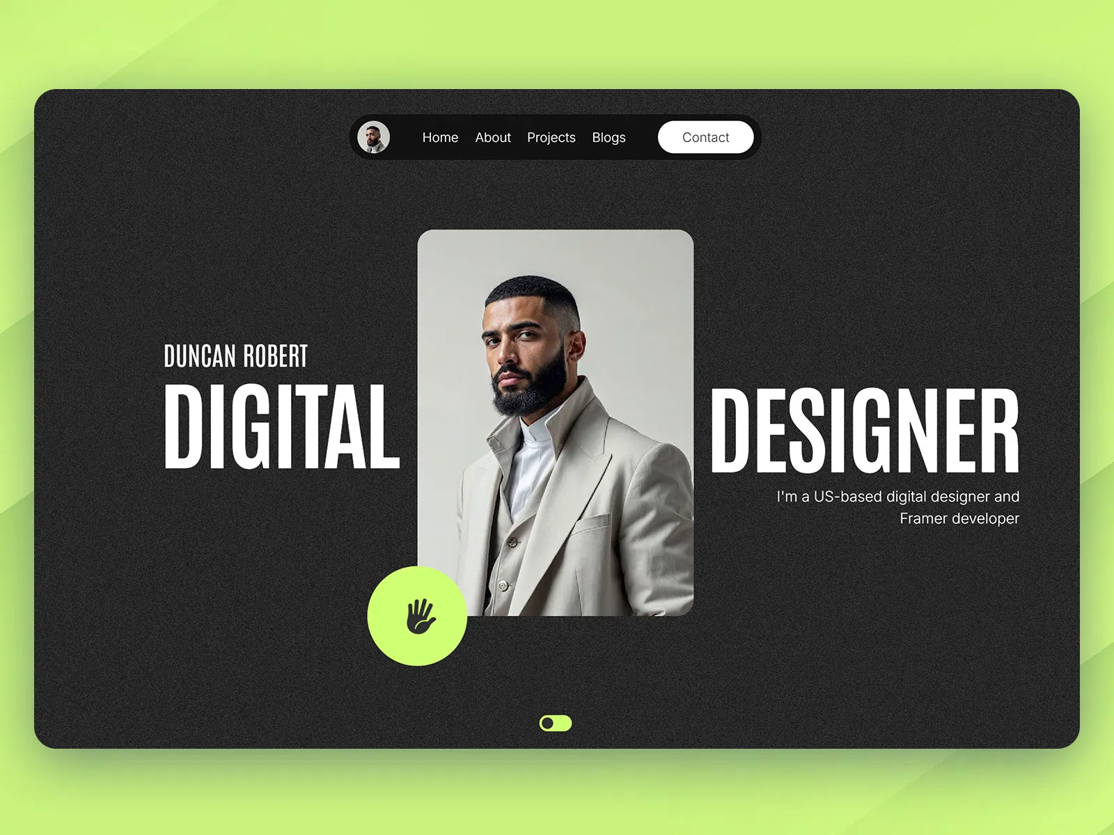 Screenshot of Portavia — A modern portfolio template