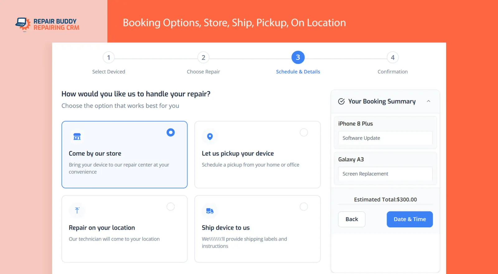 Screenshot of RepairBuddy – Repair Shop CRM & Booking System