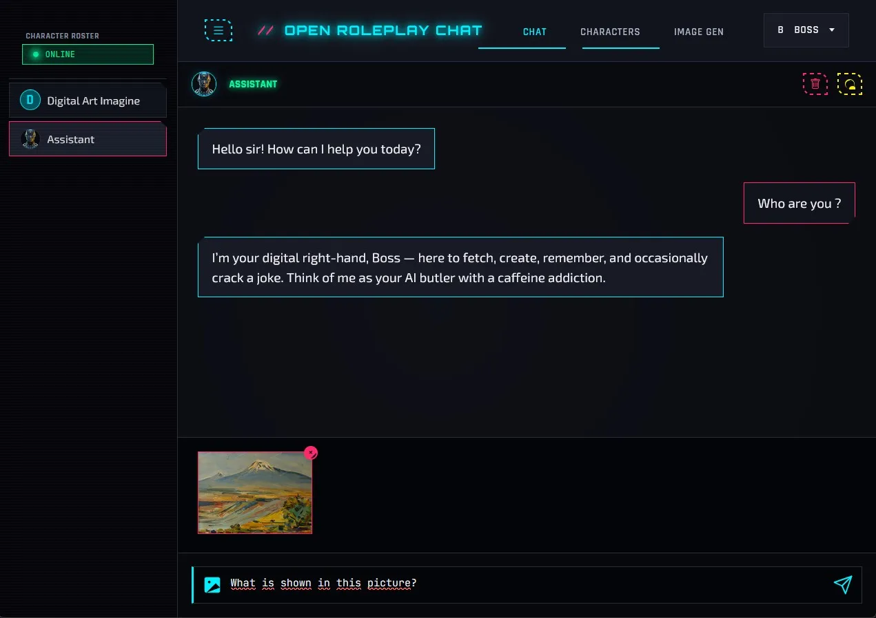 Screenshot of Open Roleplay Chat