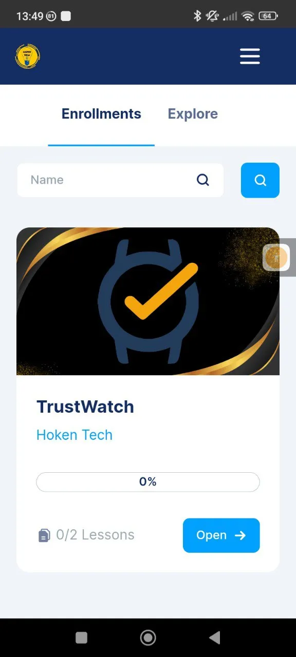 Screenshot of TrustWatch