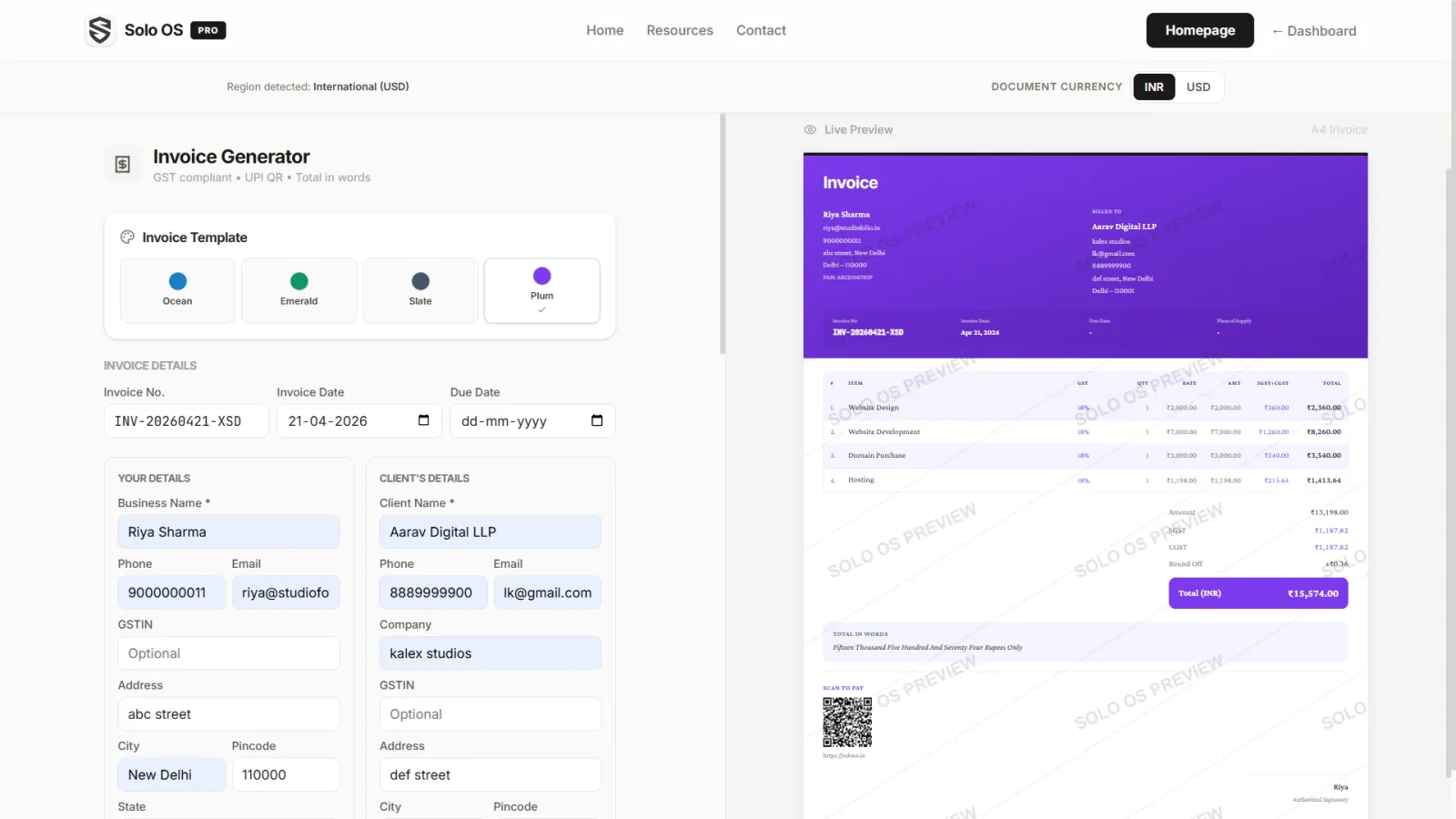 Screenshot of Solo OS