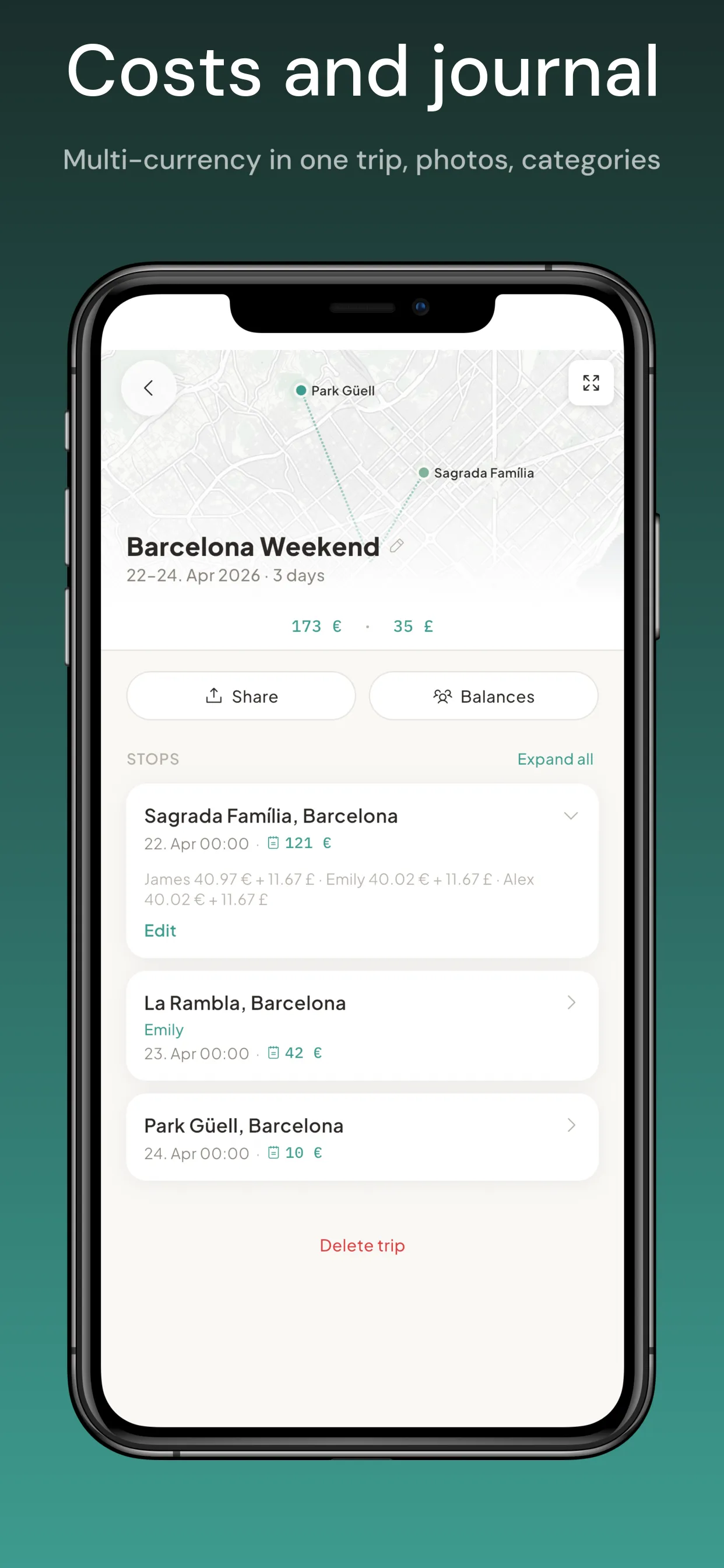 Screenshot of Trek: Travel Journal