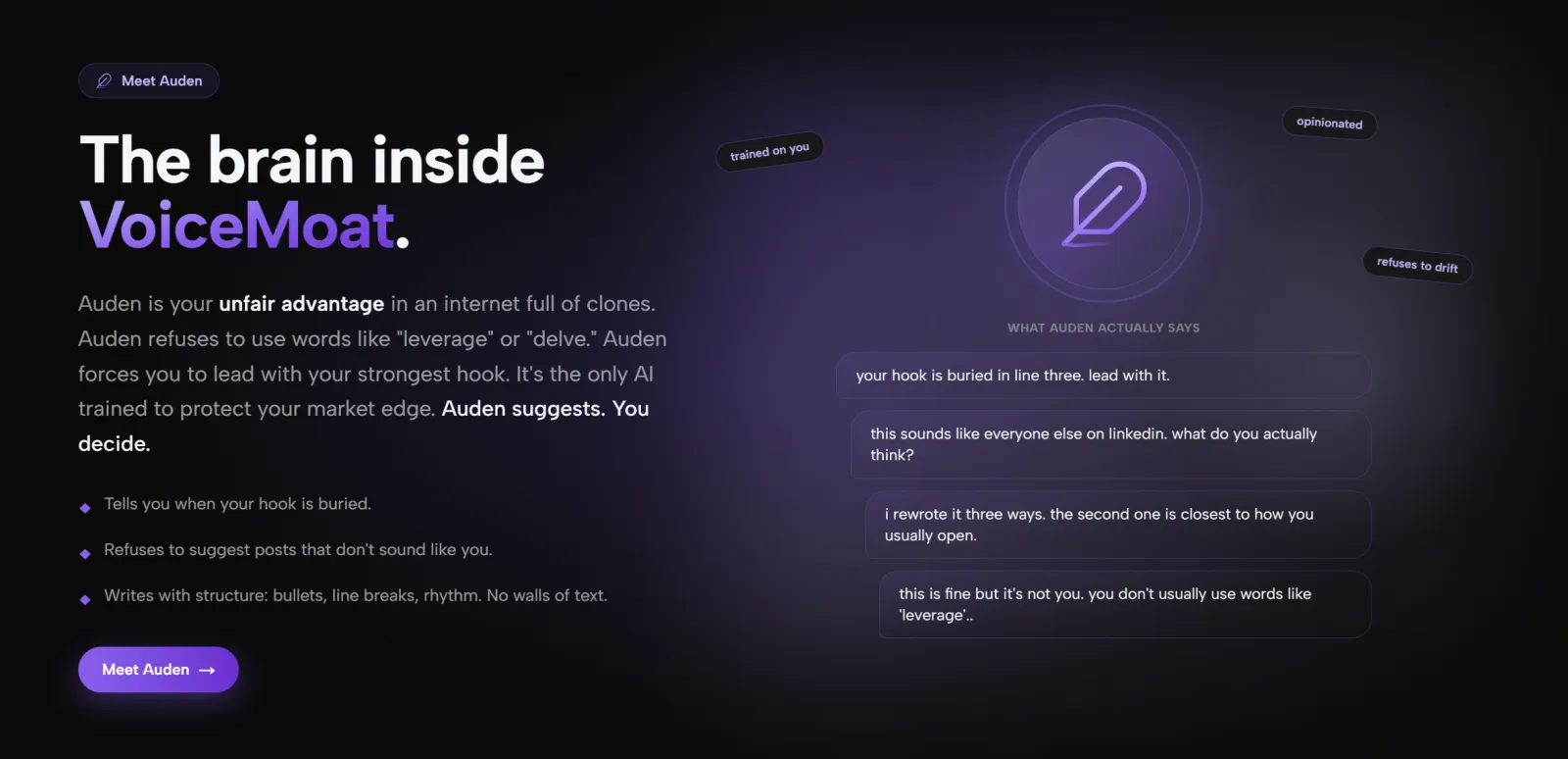 Screenshot of VoiceMOAT