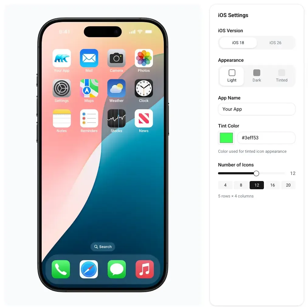 Screenshot of IconSprint