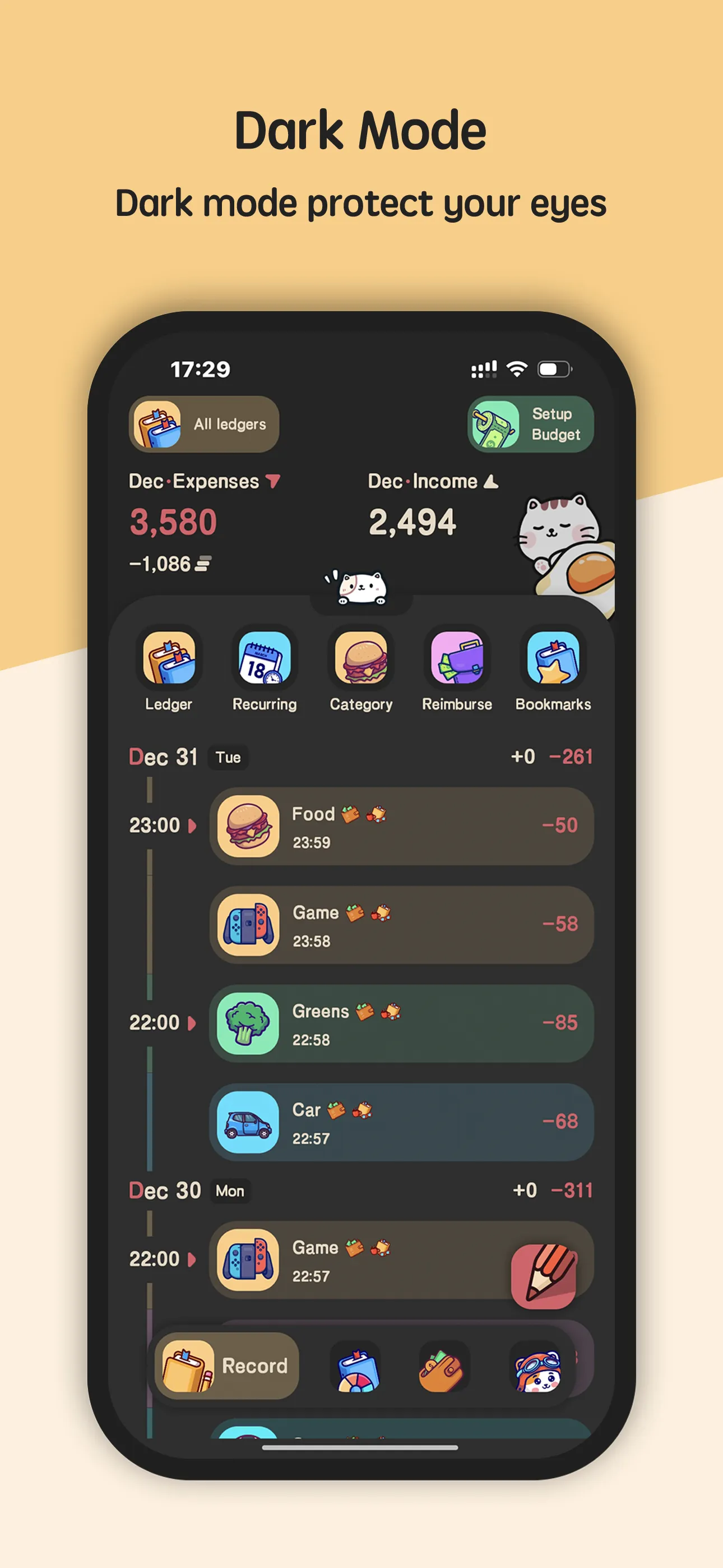 Screenshot of Meow Money Manager