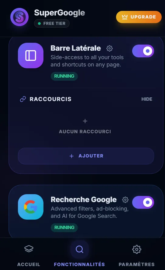 Screenshot of SuperGoogle